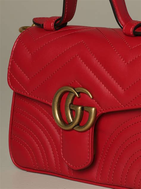 gucci marmont leather bag red|Gucci Marmont bag for sale.